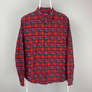 Supreme Rose Buffalo Plaid Flannel Shirt Medium